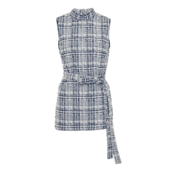 Rosetta Getty plaid Backless Wrap Top (NEVER WORN BESIDES TRY ON/ SEE PICS) - Picture 3 of 5